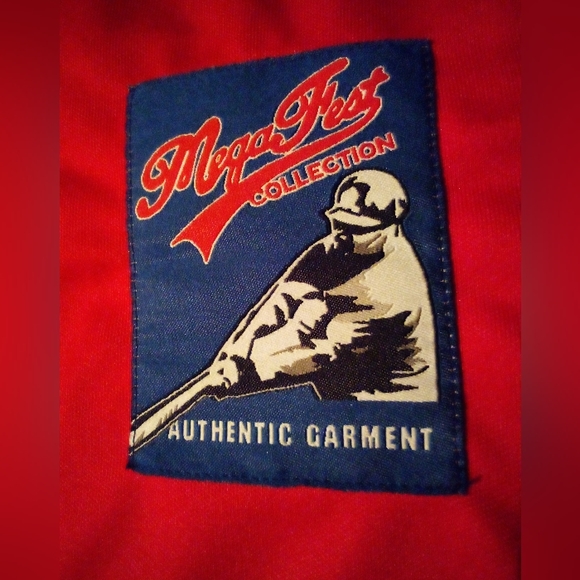 Vintage Mega Fest Collection Baseball Jersey #3 Men's L Red - Picture 7 of 10